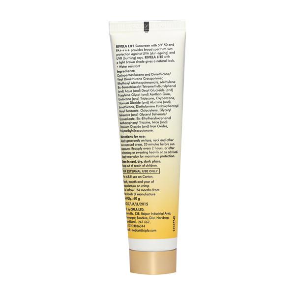 Rivela Lite Sunscreen SPF 50, 60g