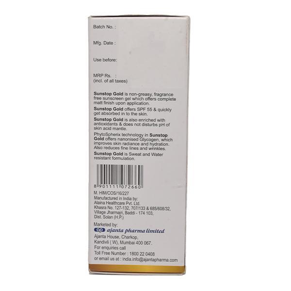Sunstop Gold Sunscreen Gel SPF 55 PA+++, 50gm