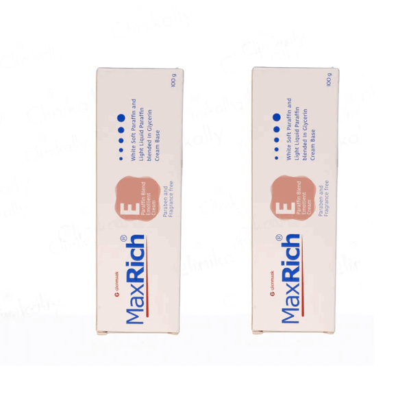 Maxrich E Emollient Cream, 100g (Pack of 2)