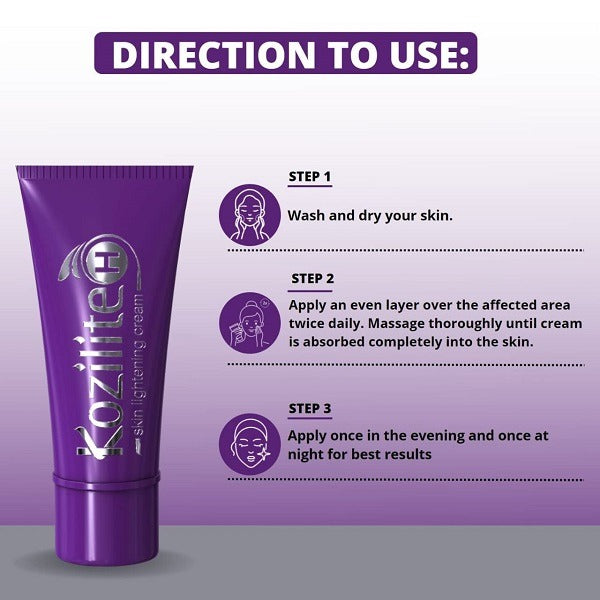Kozilite H Skin Lightening Cream, 20gm