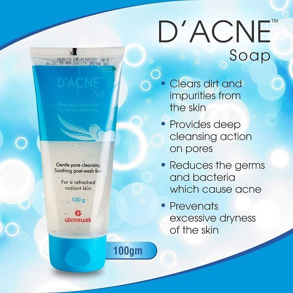 D Acne Soft Face Wash 100gm Ski and Hai