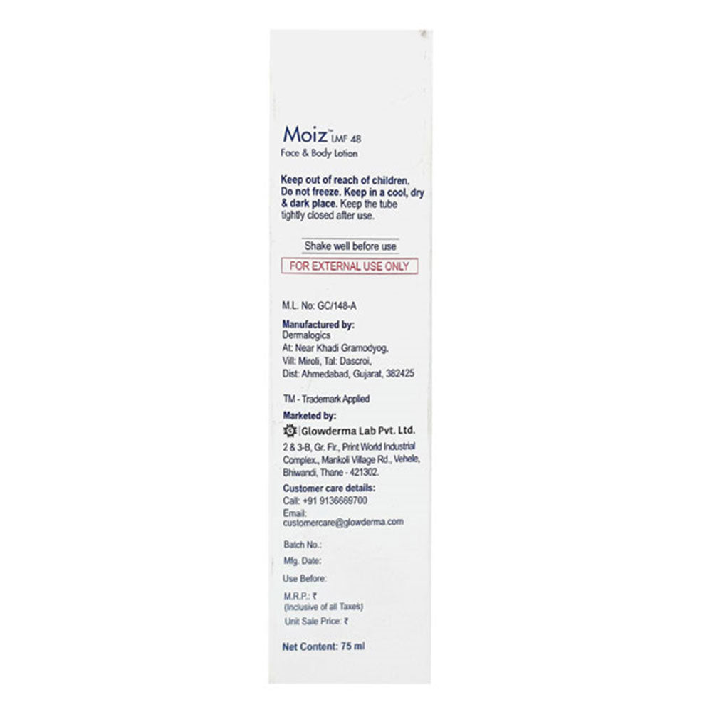 MOIZ LMF 48 Face &amp; Body Lotion, 75ml