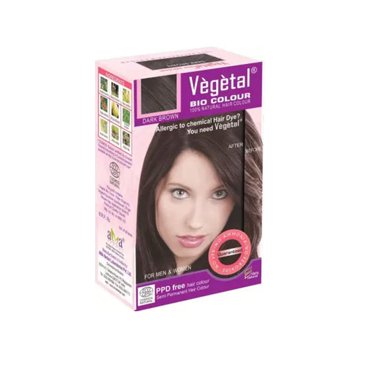 Vegetal Bio Colour Natural Hair Colour, Dark Brown, 150gm