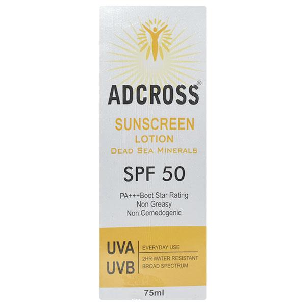 Adcross SPF 50 Sunscreen Lotion, 75ml