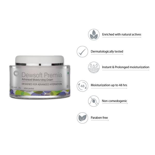 Dewsoft Premia Moisturising Cream, 50gm