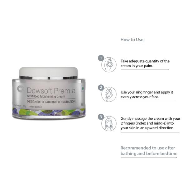Dewsoft Premia Moisturising Cream, 50gm