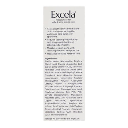 Excela Moisturiser for Oily & Acne Prone Skin Cream 50gm