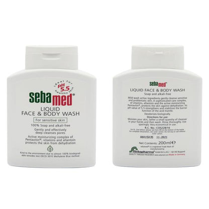 Sebamed Liquid Face & Body Wash, 200ml